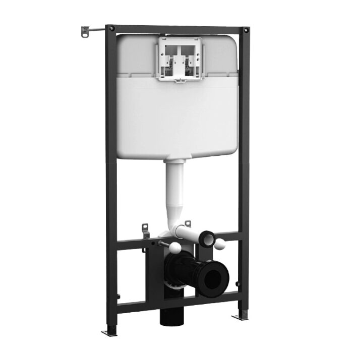 Recessed structure self-supporting for wall-hung wc