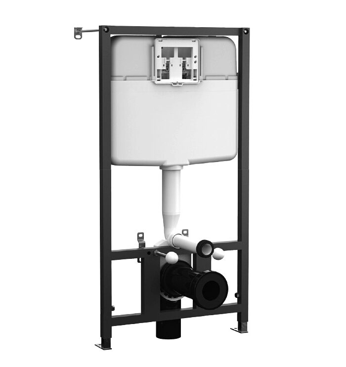 Recessed structure self-supporting for wall-hung wc