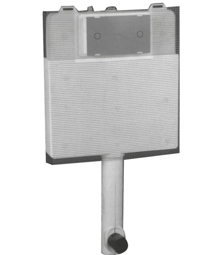 Concealed cistern with dual push button plate