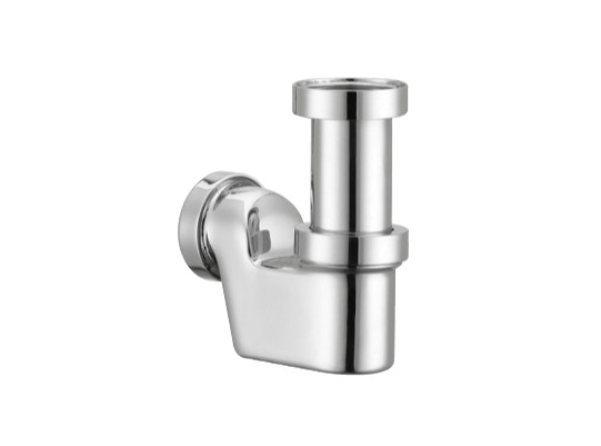 Trap for bidet in shiny chrome finishing