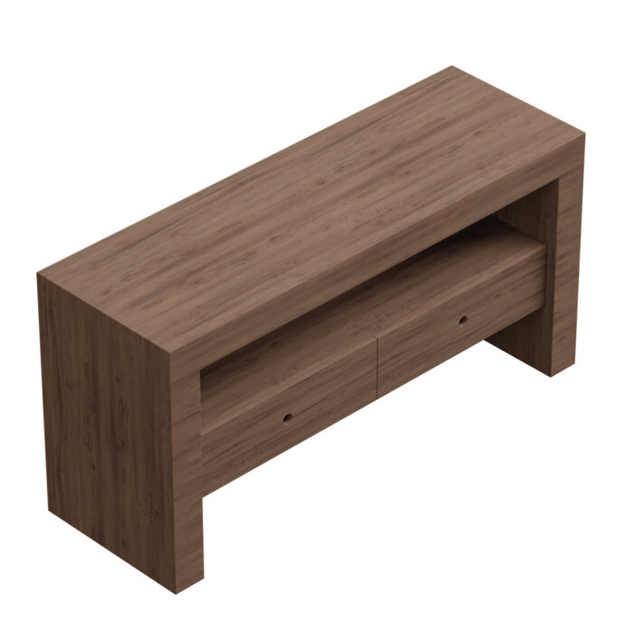 WOODEN BENCH WITH 2 DRAWERS