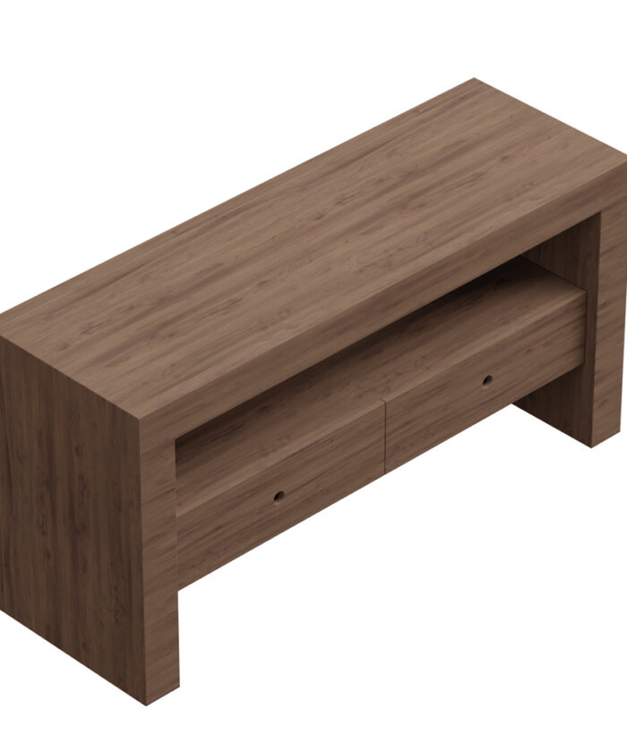 WOODEN BENCH WITH 2 DRAWERS